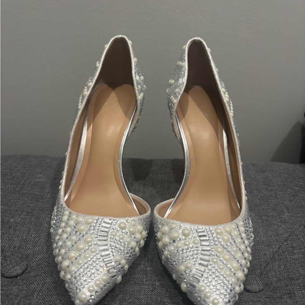 International Concepts Kenjay Womens Rhinestone Pointed Toe D'Orsay Heels - Picture 3 of 5